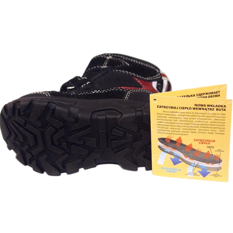Trzewiki z membraną 11931 czarne/czerwone Bartek 5