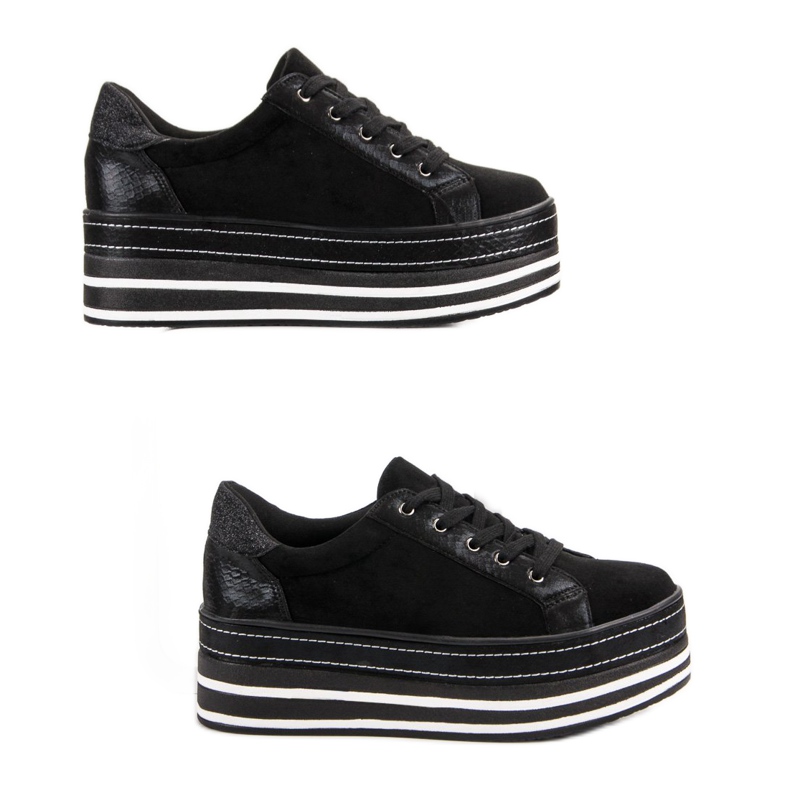 Weide Sneakersy Na Platformie czarne 2