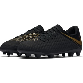 Buty piłkarskie Nike Hypervenom Phantom 3Club Fg Jr AJ4146-090 czarne czarne 2