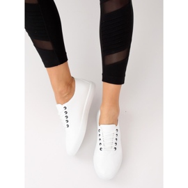 Trampki damskie białe WD009 WHITE/NAVY 2