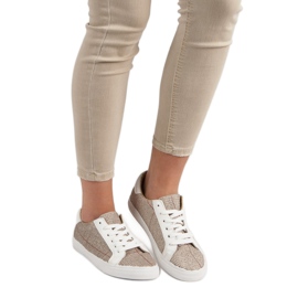 Sznurowane Trampki żółte 1