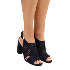 Sandałki ażurowe granatowe WED557 Azul 1
