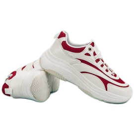 Biało-czerwone Sneakersy białe 1