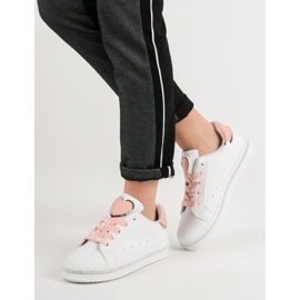 Sznurowane Obuwie Sportowe białe 2