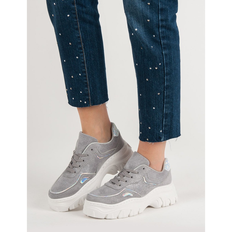 Modne Szare Sneakersy 1