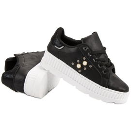 Czarne Obuwie Na Platformie 1