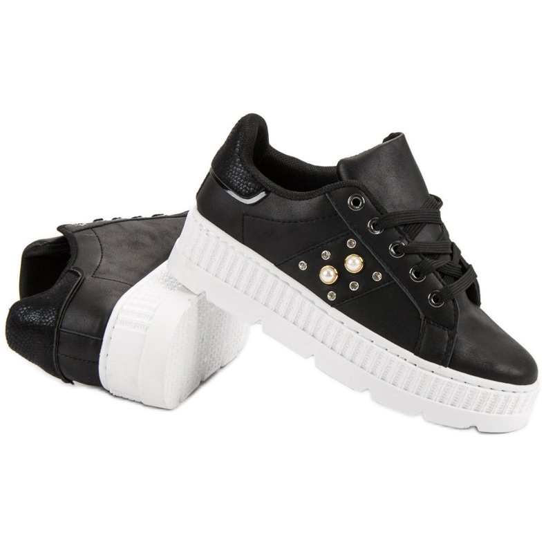 Czarne Obuwie Na Platformie 1