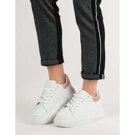 Renda Białe Buty Na Platformie 2