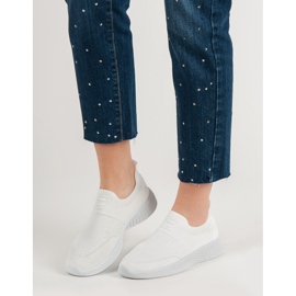 Weide Modne Tekstylne Obuwie białe 1