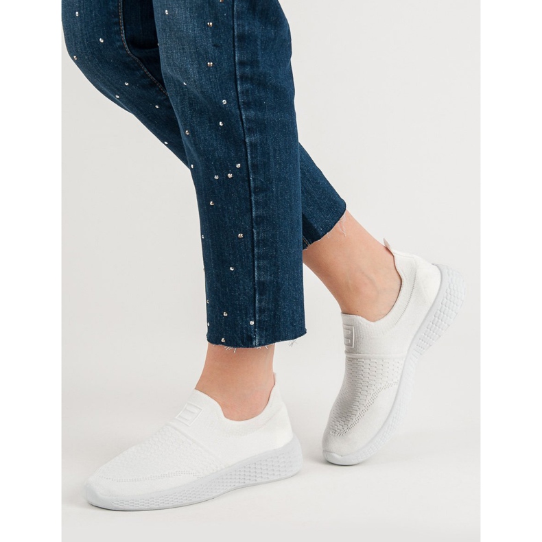 Weide Modne Tekstylne Obuwie białe 2