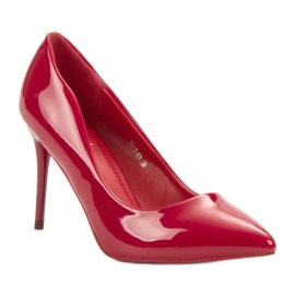 Small Swan Czerwone Lakierowane Szpilki 1