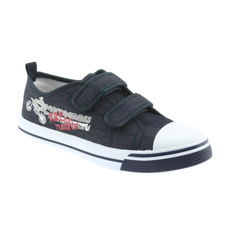 Trampki na rzepy Motocross Atletico 1809 granatowe 1