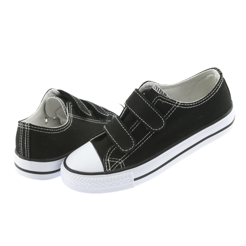 Trampki na rzepy czarne Atletico białe 4