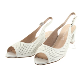 Sandały na słupku Sergio Leone 794 srebrne szare 3