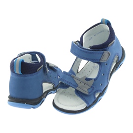 Sandałki chłopięce rzepy Bartek 51489 niebieski niebieskie szare 4