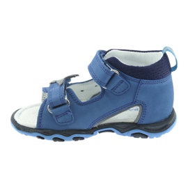 Sandałki chłopięce rzepy Bartek 51489 niebieski niebieskie szare 2