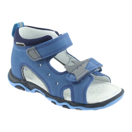 Sandałki chłopięce rzepy Bartek 51489 niebieski niebieskie szare 1
