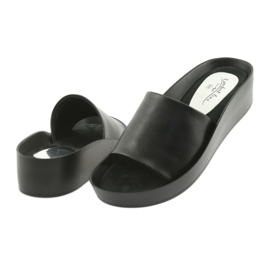 Klapki czarne profilowane Filippo 768 4