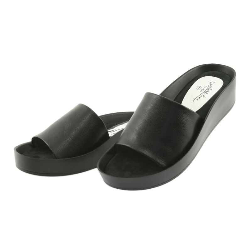 Klapki czarne profilowane Filippo 768 3