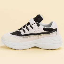 Modne BIAŁO-CZARNE Sneakersy białe 1