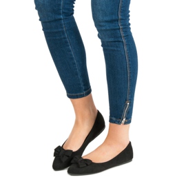 Ch. Creation Zamszowe Baleriny W Szpic czarne 1