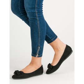 Ch. Creation Zamszowe Baleriny W Szpic czarne 2