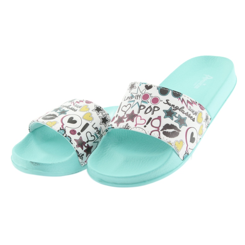 Klapki Sunglasses profilowane American Club zielone białe czarne różowe 3