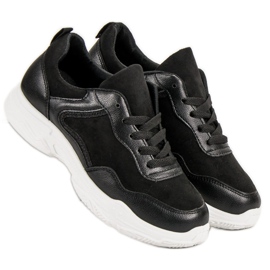 SHELOVET Modne Sneakersy czarne 4