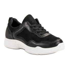 SHELOVET Modne Sneakersy czarne 5