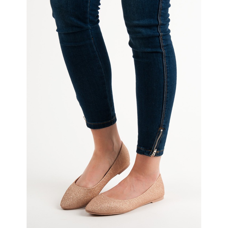 Seastar Brokatowe Baleriny złoty 2
