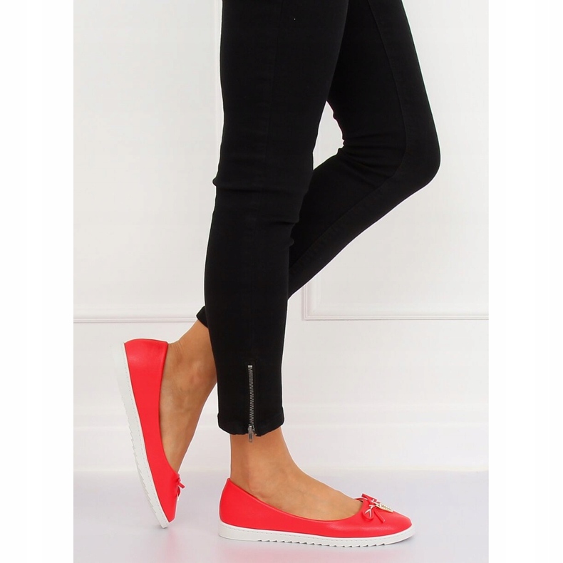 Balerinki damskie czerwone YSD-04 Red 2