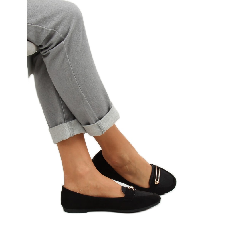 Mokasyny damskie czarne VS-662 Black 1