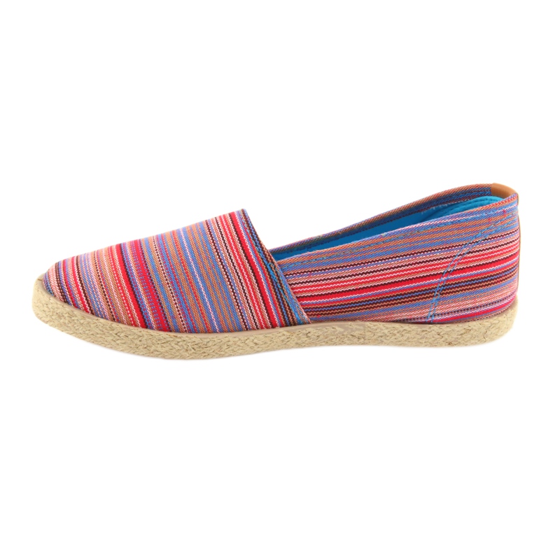 Espadryle McKey 821 brązowe czerwone niebieskie różowe 2