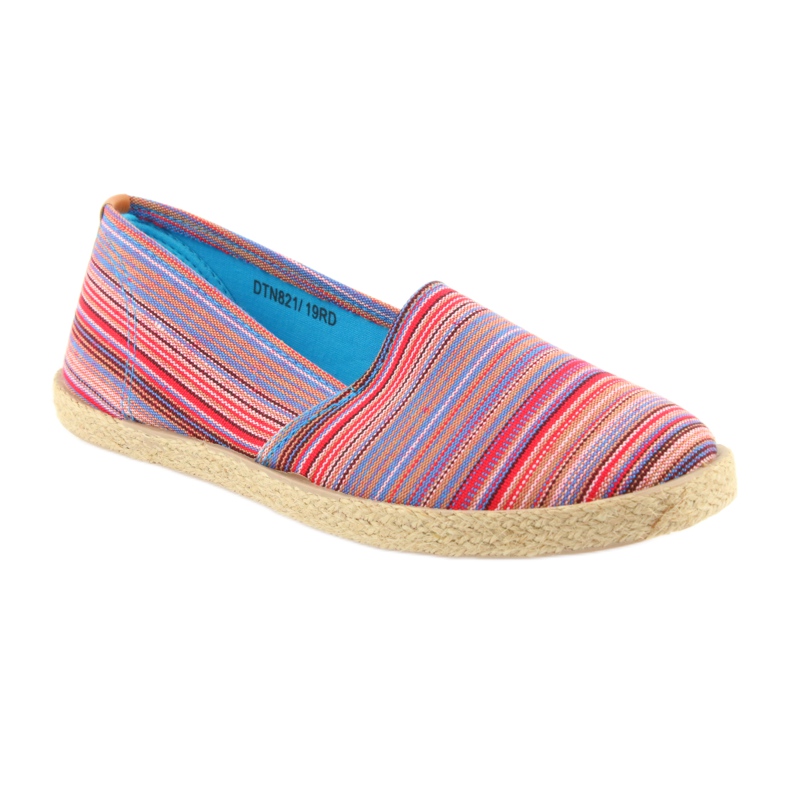 Espadryle McKey 821 brązowe czerwone niebieskie różowe 1