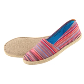 Espadryle McKey 821 brązowe czerwone niebieskie różowe 5