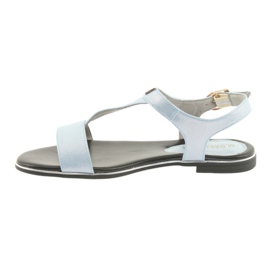 M.Daszyński Sandały niebieska perła Daszyński MR1583-7 niebieskie 2