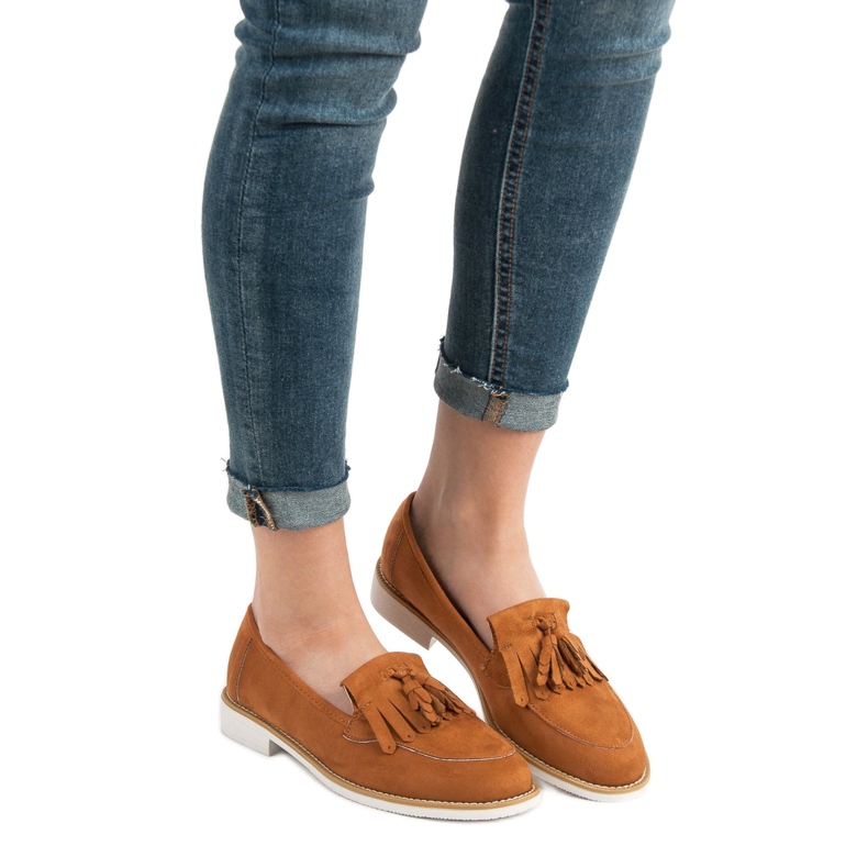 Ceglane Mokasyny VICES brązowe pomarańczowe 1