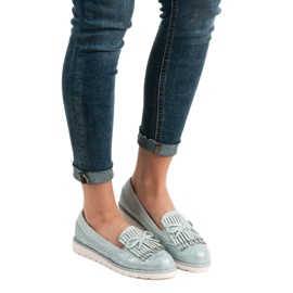 Balada Błękitne Mokasyny Damskie niebieskie 2