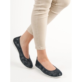 Filippo Skórzane Baleriny niebieskie 2