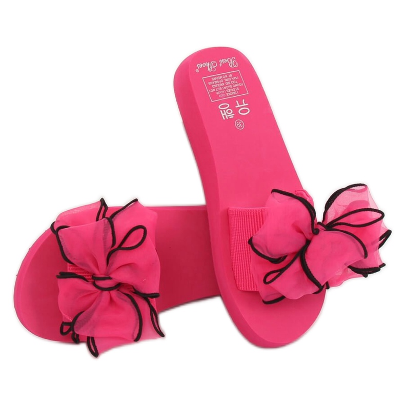 Klapki na piankowej podeszwie fuksjowe FX-2A081 Fuchsia różowe 2