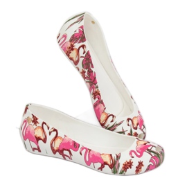 Meliski z flamingami białe CK85 White fioletowe wielokolorowe 2