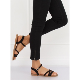 Sandałki damskie czarne S55 Black 1