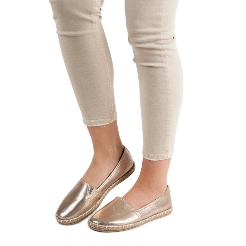 New Tlck Złote Espadryle złoty 1