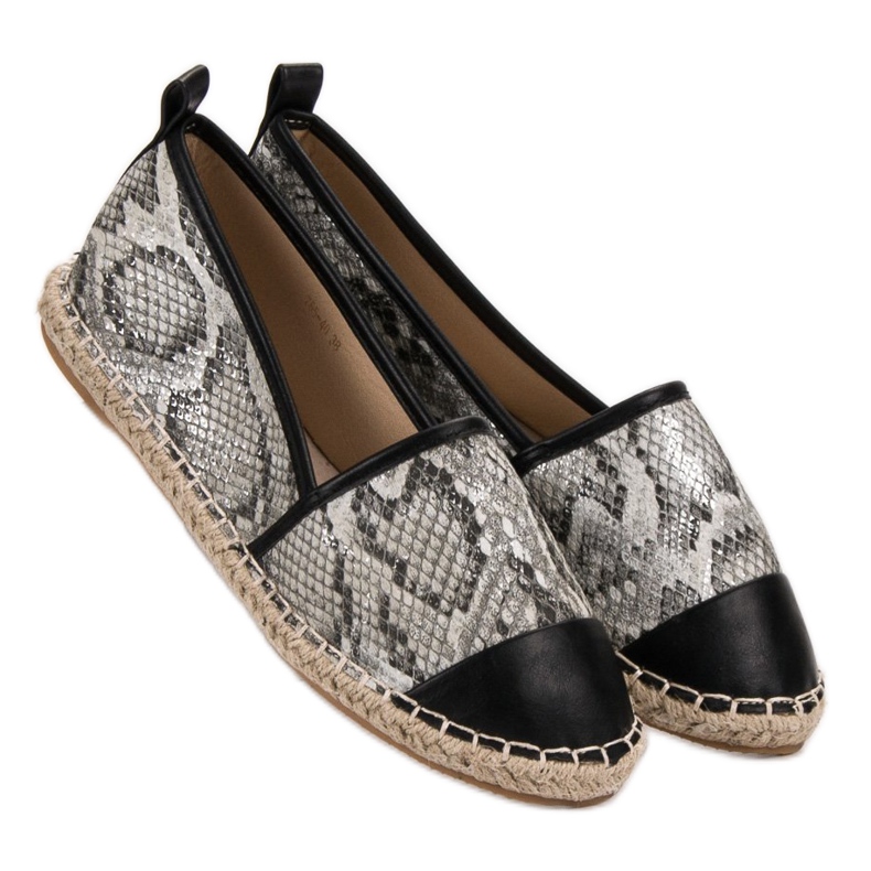 Vices Espadryle Snake Print Vinceza czarne szare wielokolorowe 2