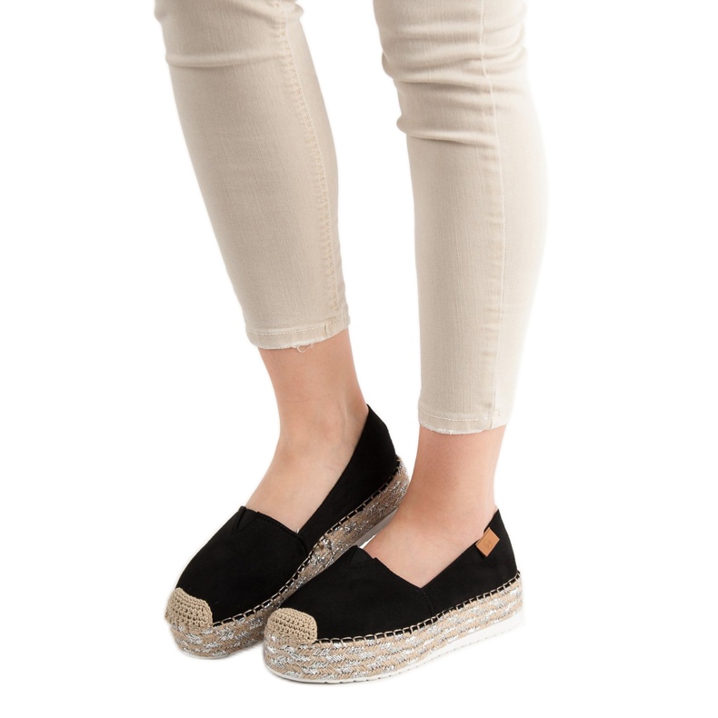Forever Folie Czarne Espadryle Na Platformie 2