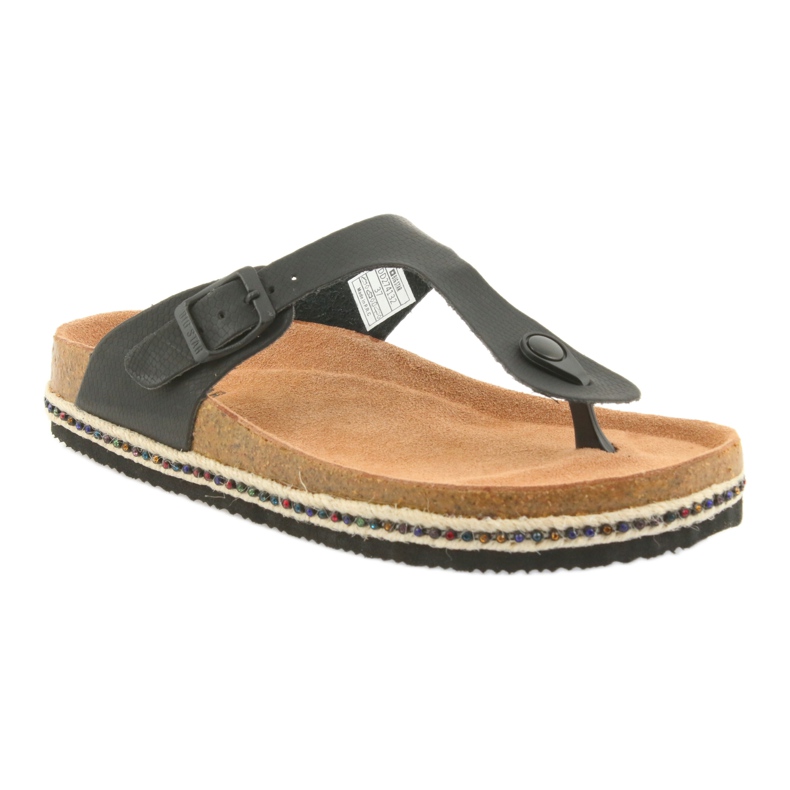 Klapki damskie profilowane Big Star 274132 czarne 1