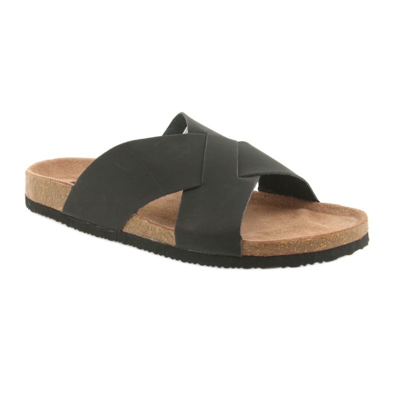 Klapki męskie profilowane Big Star 174603 czarne 1