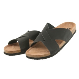 Klapki męskie profilowane Big Star 174603 czarne 3