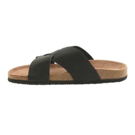 Klapki męskie profilowane Big Star 174603 czarne 2