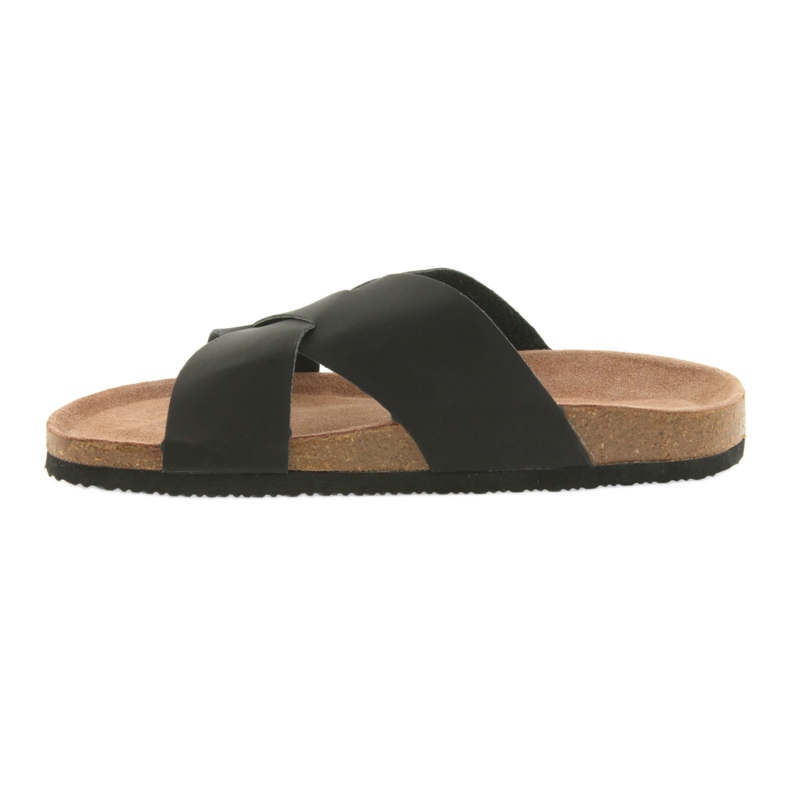 Klapki męskie profilowane Big Star 174603 czarne 2